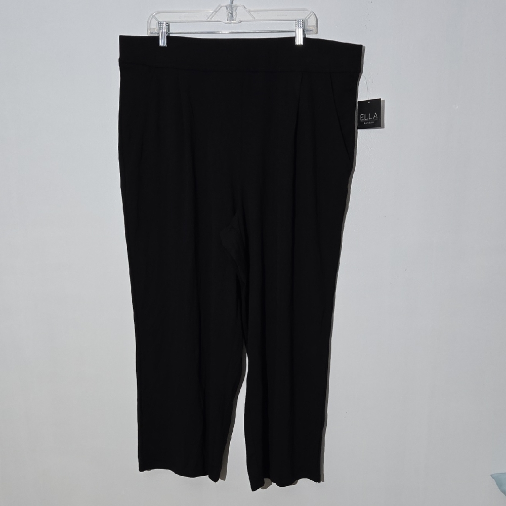 🔥 Ella Rafealla Wide Leg Black Women's Pants Size 2X